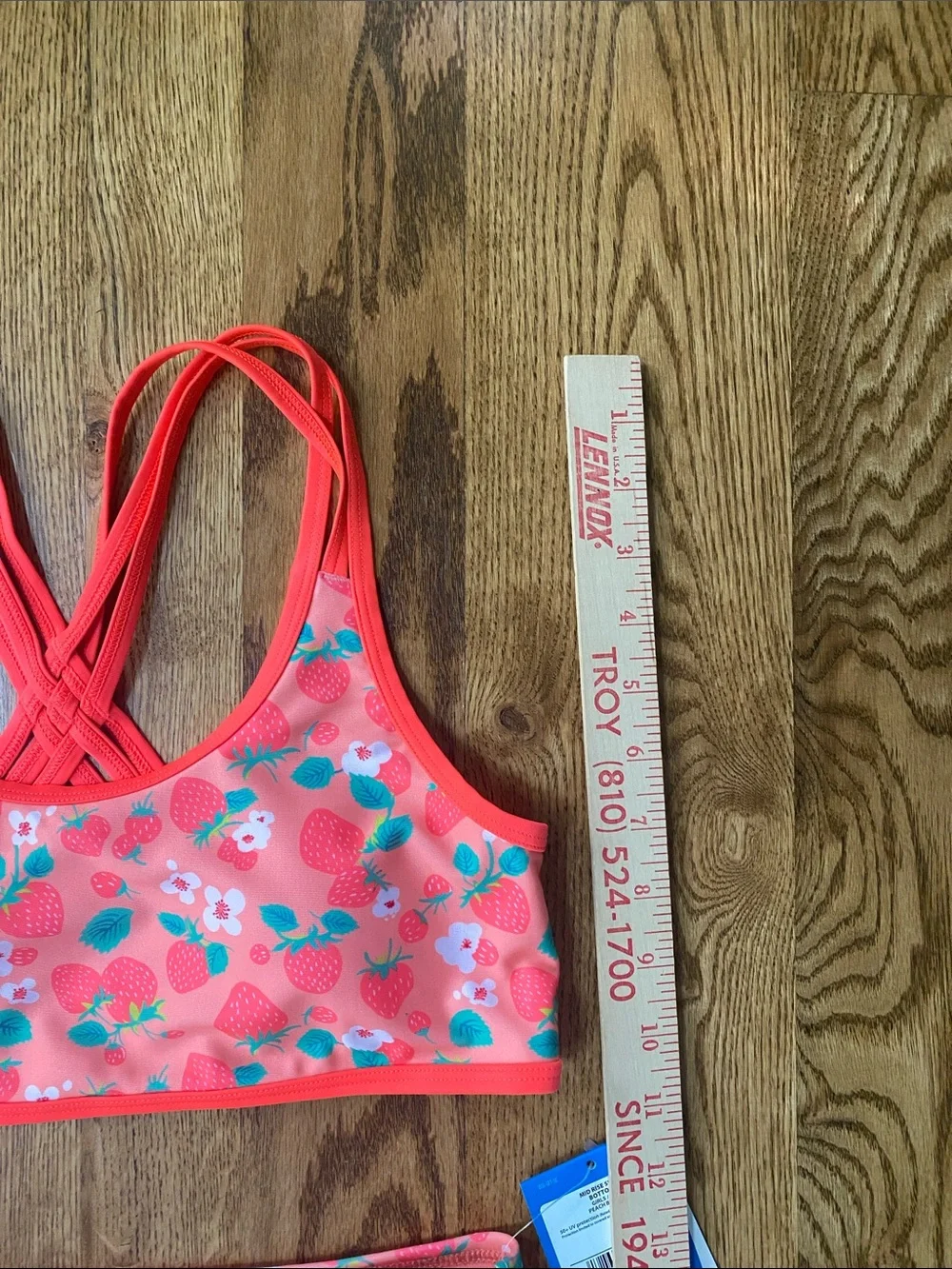 NWT DSG two piece strawberry bathing suit size XL swim top and bottom
